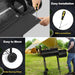 Barrel Charcoal Grill with Offset Smoker(420.Sq.In),  Large Outdoor BBQ Grills with Chimney Starter Set for Grilling, Smoking, Roasting, with Thermometer & Front Table, 6 S-Hooks & Clamp