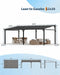 12'X20' Lean-To Wall-Mounted Hardtop Gazebo, 6Mm Uv-Resistant Polycarbonate Roof, Reinforced Aluminum Frame, All-Weather Pergola for Patio, Deck, Backyard, Lawn