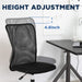 Home Office Chair Mid Back Mesh Desk Chair Armless Computer Chair Ergonomic Task Rolling Swivel Chair Back Support Adjustable Modern Chair with Lumbar Support (Black)