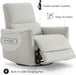 Power Recliner Chair Swivel Glider, FSC Certified Upholstered Faux Leather Living Room Nursery Reclining Sofa Chair with Lumbar Support, Cream