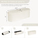 Ottoman with Storage for Living Room, Sherpa Folding Storage Ottoman Foot Rest, 43.3 Inches Collapsible Bedroom Bench White