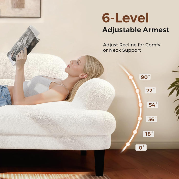 Beige SeventyNineInches Futon Sofa Bed Convertible