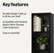 FiveCube Bookcase Black Storage Shelving Unit Modern