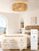 Boho Rattan Caged Fandelier Ceiling Fans with Lights and Remote Control