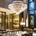 31-Inch Black Crystal Chandelier With 6-Tier Frame