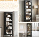 Arched Veneered FiveTier Bookcase 71Inch Tall Ebony