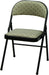 4 Pack Padded Folding Chairs, Cushioned Zuni Fabric Foldable Chair, Black Lace