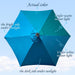 7.5 Ft Solar Umbrella, 18 LED Lighted Patio Umbrella, Table Market Umbrella