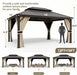 12x16 Hardtop Gazebo With Mosquito Netting Curtains