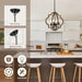 Wood Chandelier Farmhouse FourLight Rustic Brown 15In