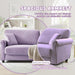 Deluxe Velvet 83 Inches Luxury Loveseat PurpleShade