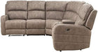 Olwen Mocha Reclining Sectional Sofa with USB