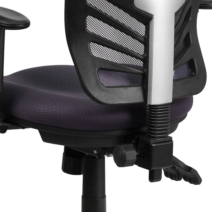 Nicholas Mid-Back Swivel Office and Gaming Chair, Ergonomic Mesh Office Chair with Adjustable Lumbar Support and Height, Dark Gray