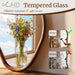 48"X22" Asymmetrical Mirror with Wood Frame Unique Irregular Mirror