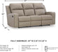 Lavenhorne Contemporary Faux Leather Manual Reclining Sofa with Drop down Table, Cup Holders and USB Ports, Beige