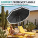 9FT 2 Tier Fringe Patio Umbrella W/Tilt
