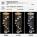 D32 X H100 Modern Large Chandelier for Foyer Glam Chandelier Raindrop Crystal Chandeliers LED Dimmable High Ceiling Light Fixtures for Staircaes Hallway Entryway Gold