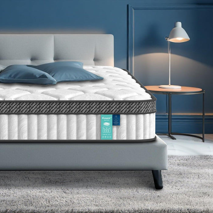 12 Inch King Mattress, Hybrid Memory Foam and Pocket Spring, Motion Isolation, Medium Firm,Edge Support, Soft Touch, Cool and Breathable,Comfortable Mattress in a Box