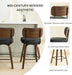 Swivel Bar Stools Set of 3, 26" Counter Height, Black
