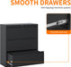 3 Drawer Lateral File Cabinet with Lock,Black Home Office Cabinet