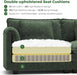 Green 116Inches L Shaped Premium Chenille Sectional