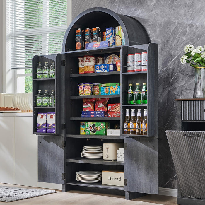 Tall Architectural Pantry Cabinet With Doors SpaceSaving