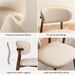 Kitchen Dining Chairs Set of 4 Modern Upholstered Leather Farmhouse Dining Room Chair, Walnut/Beige