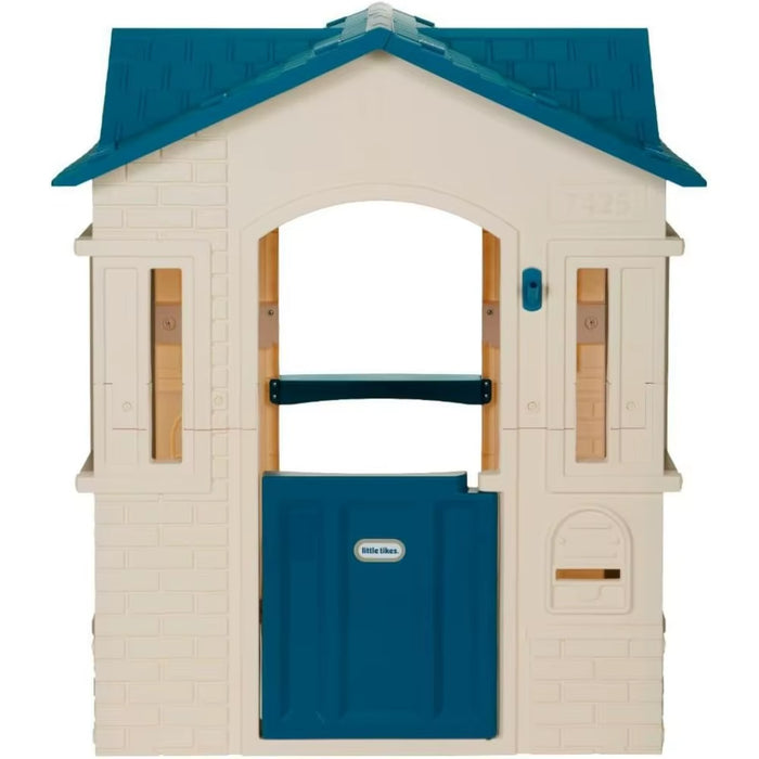 Playhouse, Kids Toys Houses Easy Assembly, with Working Door, 2 Windows with Working Shutters, a Mail Slot and Flag Holder