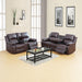 Bonded Leather Living Room Furniture Set Reclining Sofa Set Loveseat Furniture Sets in Living Room Sofa Recliners (Sofa+Loveseat, Brown)
