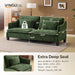 84Inch Extra Deep Luxuriously Textured LinenVelvet Sofa