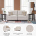 Danum Modern Tufted Manual Reclining Sofa with 2 Accent Pillows, Beige