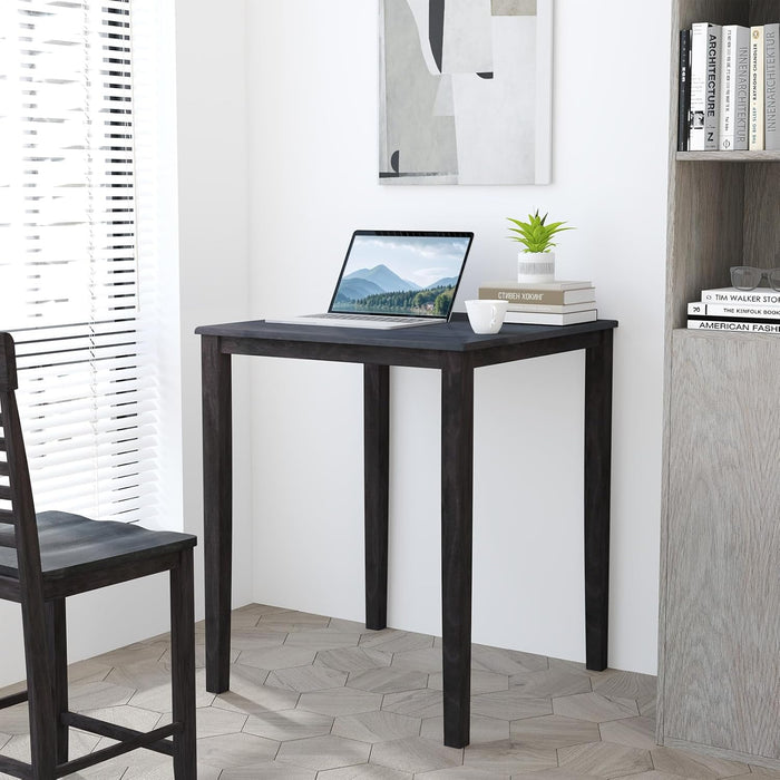 Graphite Square Dining Table Contemporary Solid Wood