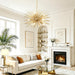 24Inch Golden Gleaming SputnikChandelier With Nine Lights
