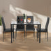Dining Table Set Dining Room Table Set for Small Spaces Kitchen Table and Chairs for 4 Table with Chairs Home Furniture Rectangular Modern (Black Marble)