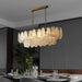 Gold Multi-Tier Lantern Pendant Lighting,Cloud Glass Metal Kitchen Island Chandeliers Hanging Ceiling Light Fixtures