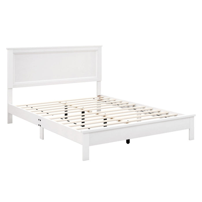 Queen Size Bed Frame Platform Slat High Headboard Bedroom with Rubber Wood Leg