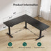 75 * 63" L Shaped Standing Desk, Electric Height Adjustable L Shaped Desk, Suitable for Home Office, Black - ShipItFurniture