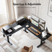 75 * 63" L Shaped Standing Desk, Electric Height Adjustable L Shaped Desk, Suitable for Home Office, Black - ShipItFurniture