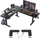 75 * 63" L Shaped Standing Desk, Electric Height Adjustable L Shaped Desk, Suitable for Home Office, Black - ShipItFurniture