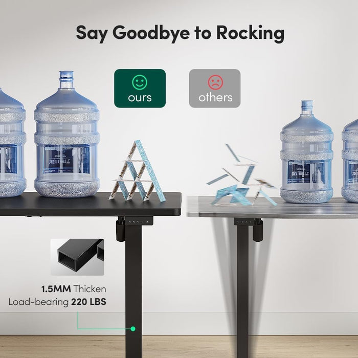 75 * 63" L Shaped Standing Desk, Electric Height Adjustable L Shaped Desk, Suitable for Home Office, Black - ShipItFurniture