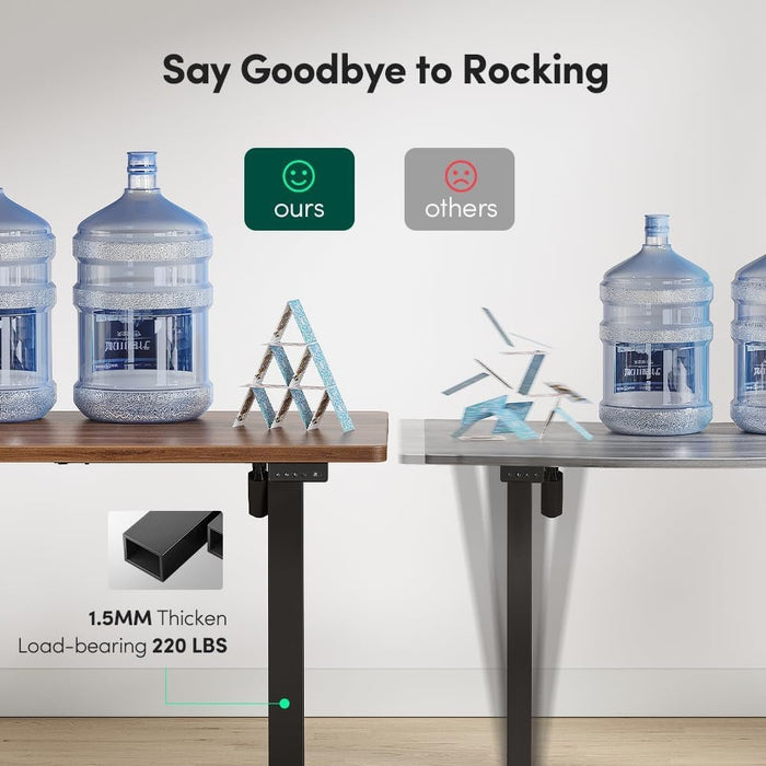 75 * 63" L Shaped Standing Desk, Electric Height Adjustable L Shaped Desk, Suitable for Home Office, Black Walnat - ShipItFurniture