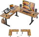 75 * 63" L Shaped Standing Desk, Electric Height Adjustable L Shaped Desk, Suitable for Home Office, Rustic Brown - ShipItFurniture