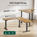 75 * 63" L Shaped Standing Desk, Electric Height Adjustable L Shaped Desk, Suitable for Home Office, Rustic Brown - ShipItFurniture