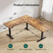 75 * 63" L Shaped Standing Desk, Electric Height Adjustable L Shaped Desk, Suitable for Home Office, Rustic Brown - ShipItFurniture