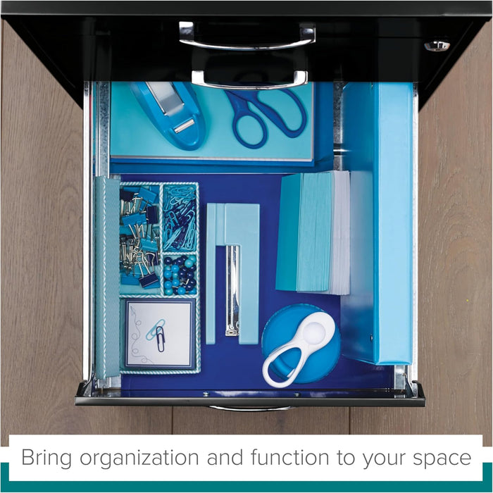 Hirsh  18" Deep 3-Drawer Contemporary Metal File Cabinet, Letter Size, Smooth Glides, for Small Office/Home Office, in Pearl White