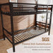 Twin Over Twin Metallic Bunk Bed VintageRusticBrown