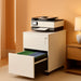 2-Drawer Rolling File Cabinet with Lock, Metal Filing Cabinet for Home Office, Fully Assembled under Desk Cabinet, White