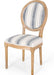 Phinnaeus Dining Chair Set, Set of 4, Wood, Dark Blue Stripes + Light Beige + Natural