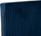 Couture Collection - Mallika Navy Corduroy Queen Bed, Channel Tufted Headboard, Plush Upholstery, No Box Spring Needed (SFV6117C-Q)