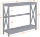 Console Table for Entryway, 2 Tier Narrow Sofa Table Bookshelf Accent Tables W/Storage Shelf, Living Room Entry Hall Foyer Tables Furniture, Grey